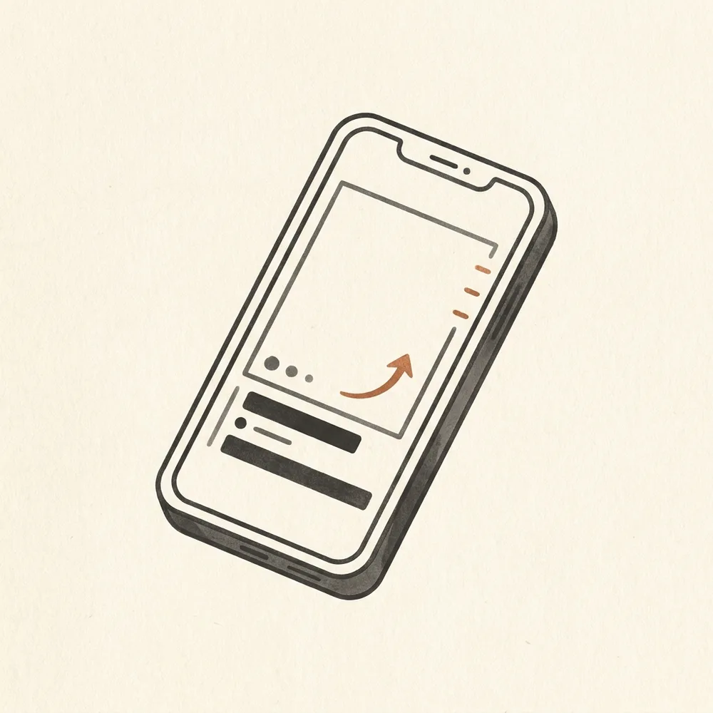 Ilustração de um smartphone exibindo um vídeo em formato de reels com um indicativo de crescimento de audiência